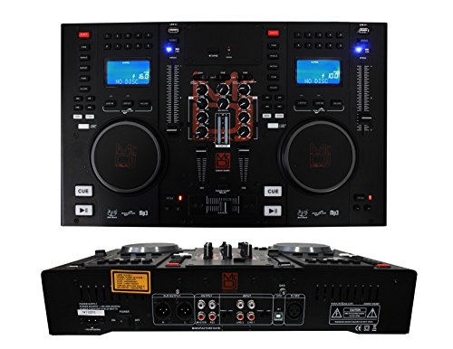 Mr. Dj CDMIX CDMIX1000BT Professional Dual CD Mixer with USB Card Slot and Bluetooth Technology