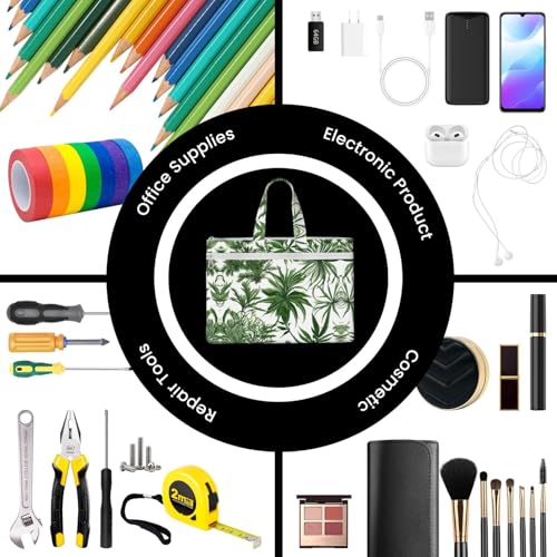 Flowering Herbs Canvas Document Bag Briefcase For Professionals And Executives 5