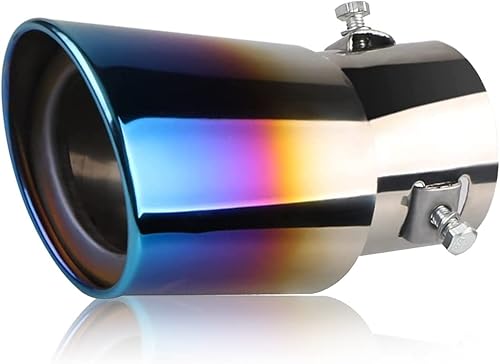 yonwait Paquete de 1 para automóvil de acero inoxidable pulido tubo de punta de silenciador trasero exterior silenciador de humo de tubo de escape disponible en Yaxa Colombia