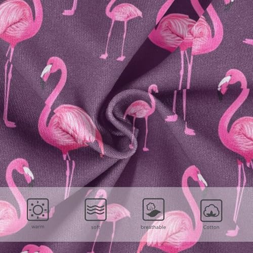 Joisal Cartoon Flamingos Dark Purple Girls Underwear Toddlers 2t Cotton Little Girl Panties Pattern Briefs Girls Undies3