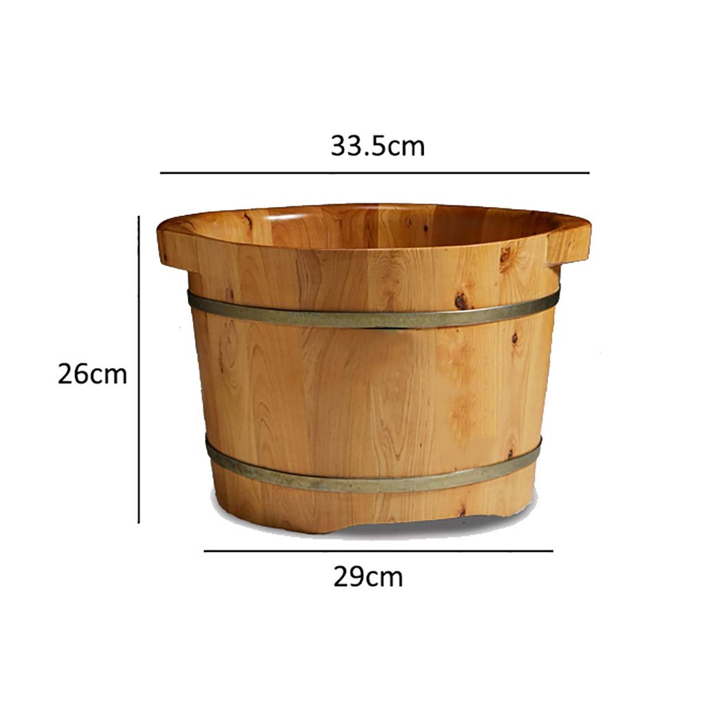 ZURBAQD Vaschetta per i Piedi, Secchio per Vasca per pediluvio, Massaggio, Spa, Sauna, Ammollo, Secchio per pediluvio in Legno Spa per pediluvi Lavabo per Uso Domestico Presente Warm as Ever