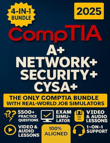 Comptia A+, Network+, Security+ &Amp; Cysa+ Exam Prep (4-In-1): The Most Complete And Powerful Guide [Video &Amp; Audio +Labs + Full-Lenght Tests + Career &Amp; Resume Guide + 24 Weekly Drills &Amp; Exam Simulator]]