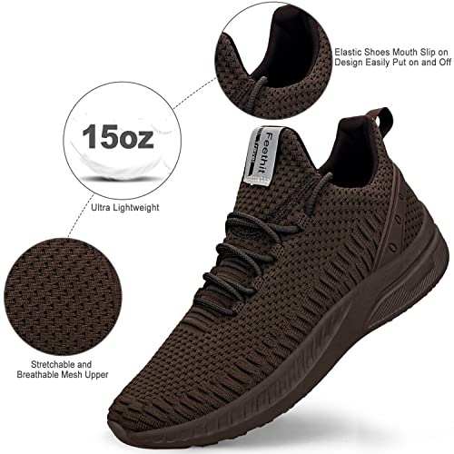 Image of Feethit Mens Slip On Walking Shoes Blade Tennis Shoes Non Slip Running Shoes Lightweight Workout Shoes Breathable Mesh Fashion Sneakers