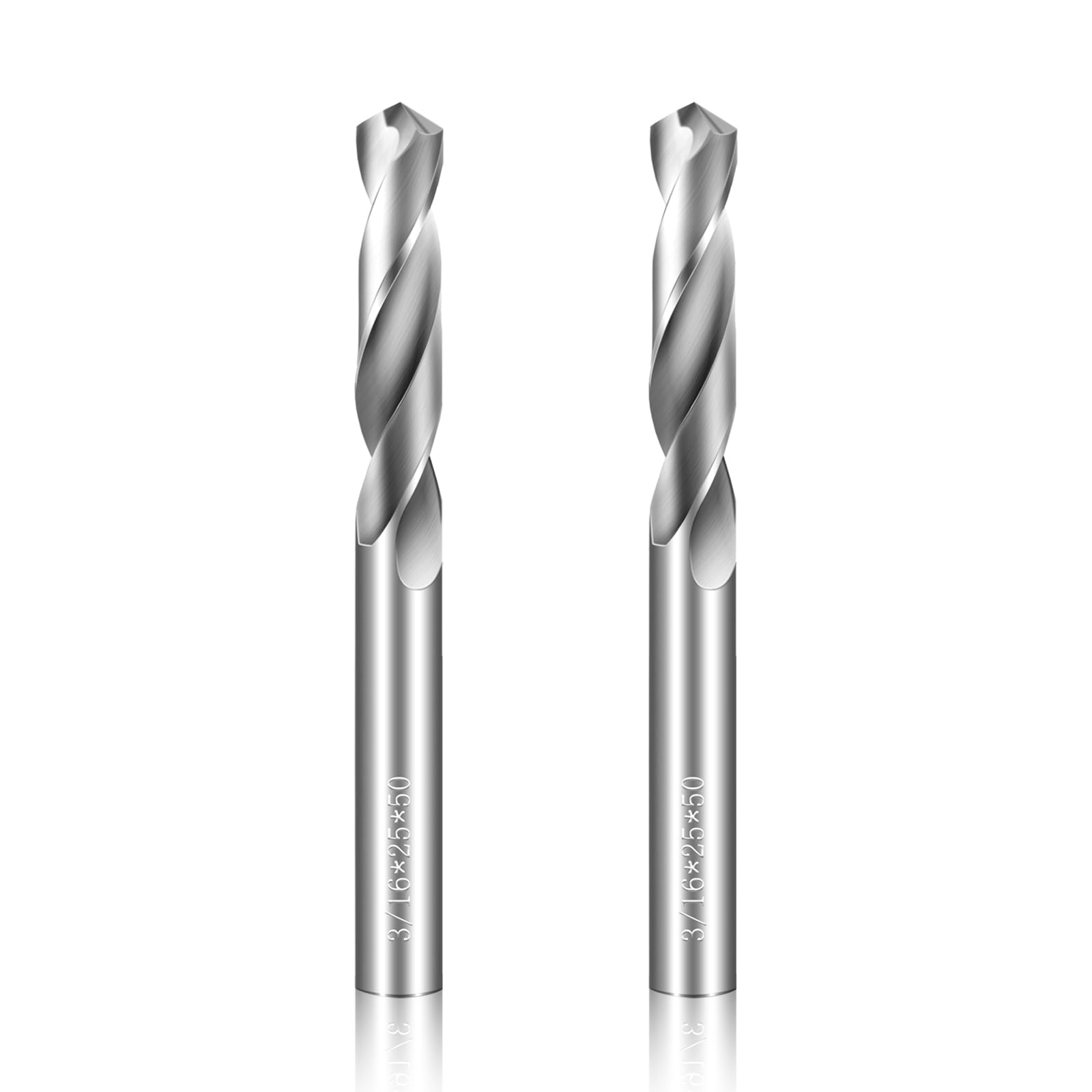 3/16" Drill Bits Solid Carbide Drill Bits, Tungsten Carbide Drill Bit Set, Metal Drill Bit Set for Stainless Steel Hardened Steel Cast Iron Alloy