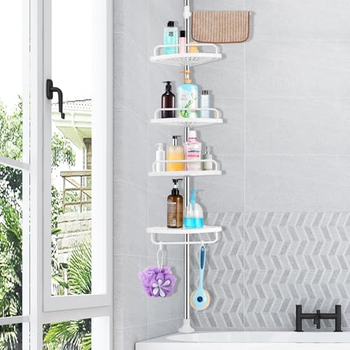 Reviews de Esquinero para baño - 5 favoritos. 44 Estante de Ducha Telescópico y Ajustable 35-120 Pulgadas, Barra de Tensión para Ducha Esquinera 4 Niveles, Soporte de Ducha Esquinero de Tensión, Estantes Organizadores para...