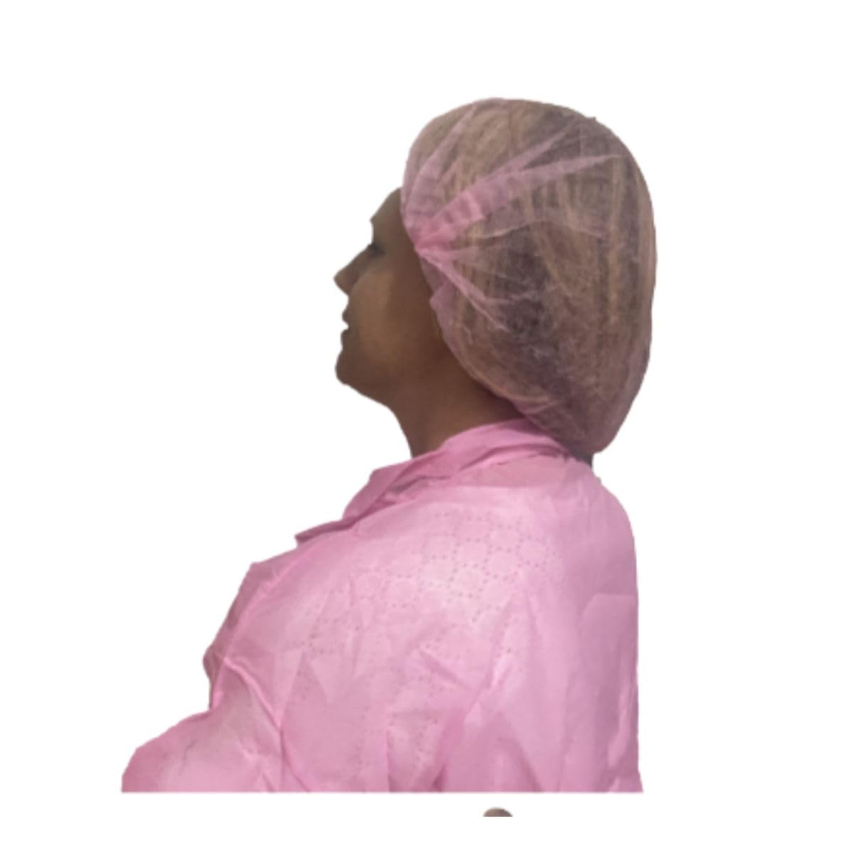 Mediprotec® | Charlotte Jetable Rose | Lot de 500 Charlottes Cheveux Polypropylène Non Tissé | Diamètre 48 cm | Médical, Soins, Bien être | Octobre Rose