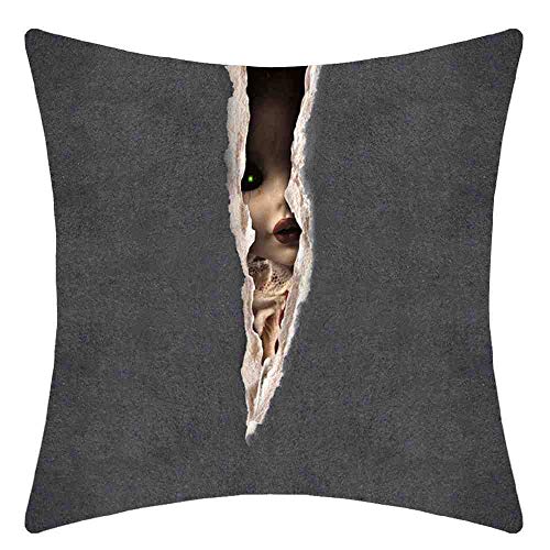 TERROR PARTY Halloween Funda de Almohada de Sombra de Horror de Funda de cojín de sofá Decorativo Decoración de hogar de Naturaleza de Naturaleza Decoración de Halloween,E,E