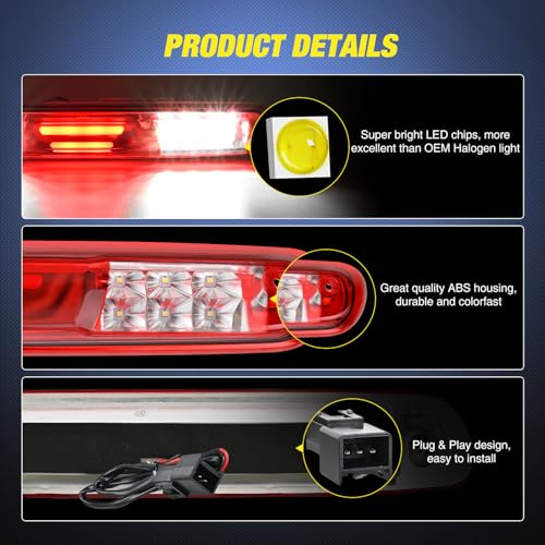 Image of Nilight Third Brake Light for Chevy GMC 1500 2500 3500HD 2007-2013