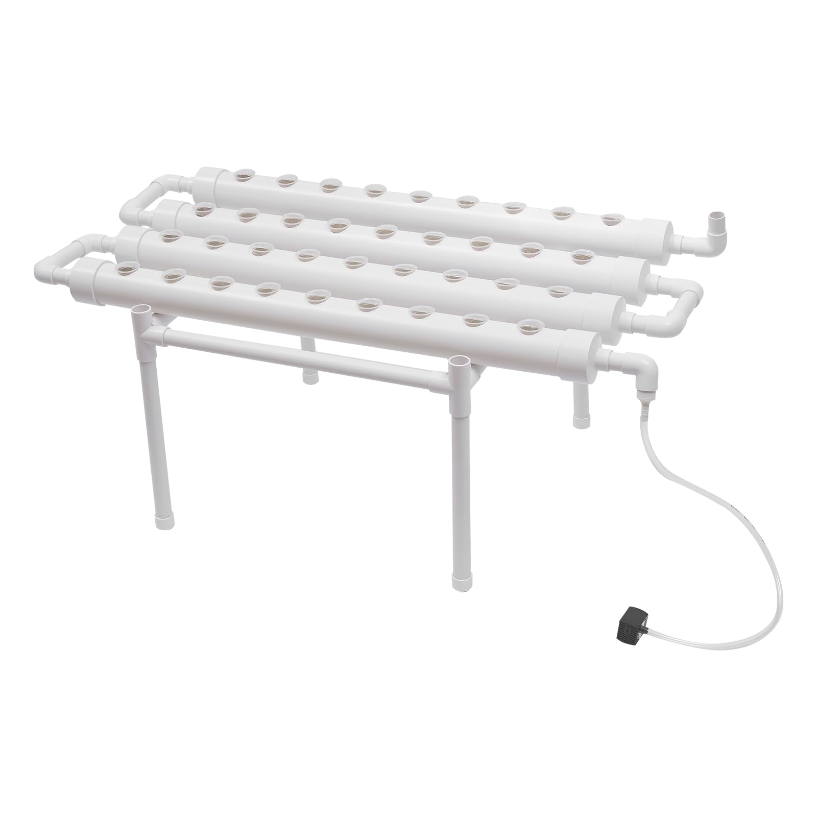 Hydroponic Grow Kit 36 ubicaciones de fábrica, 1 planta de PVC, hidroponía, 4 tubos, sistema de cultivo hidropónico, sistema de cultivo acuático para plantas de jardín para verduras en casa, jardín y
