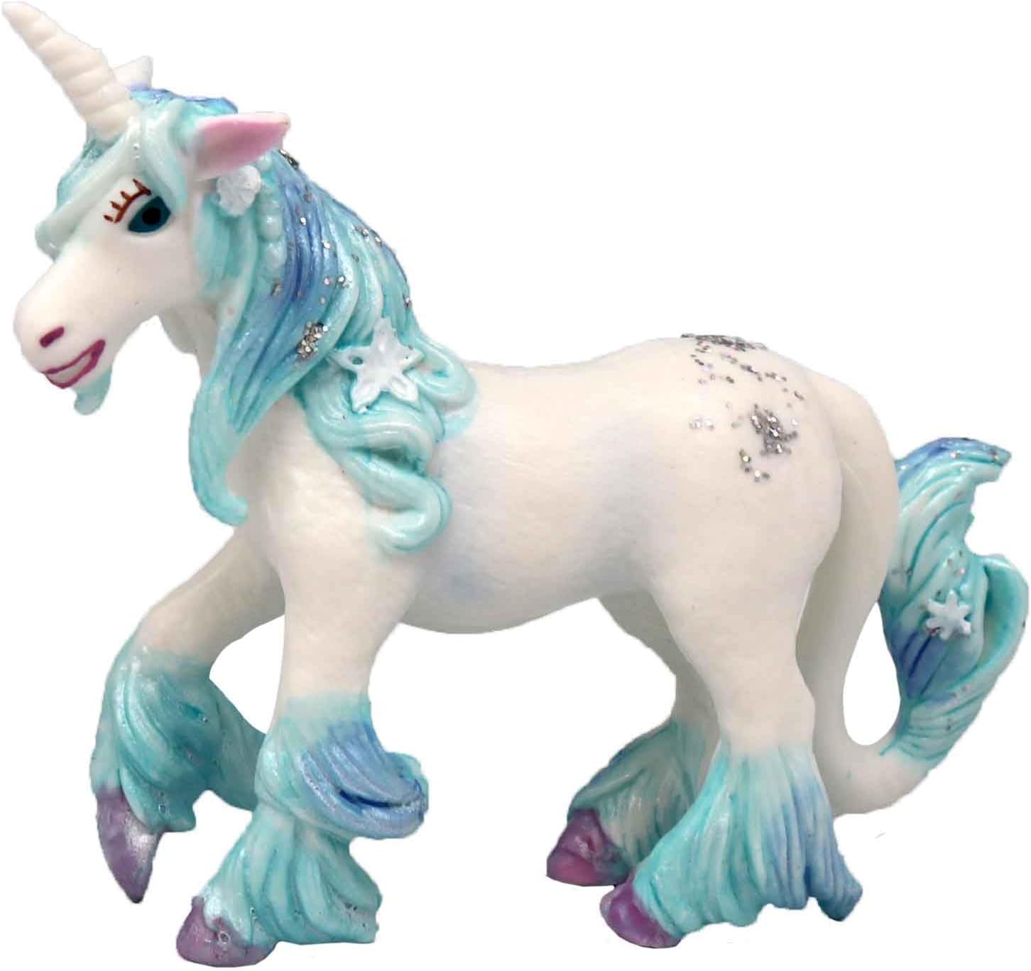 Doyomtoy Unicorn Toy Figure Rainbow Unicorn Mythical Pegasus Model Magic Energy Creature Blue Horses