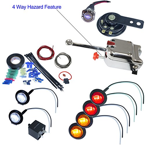 UTV ATV Turn Signal Kit with Horn (Round LED, Lever Switch) - Thumbnail 4