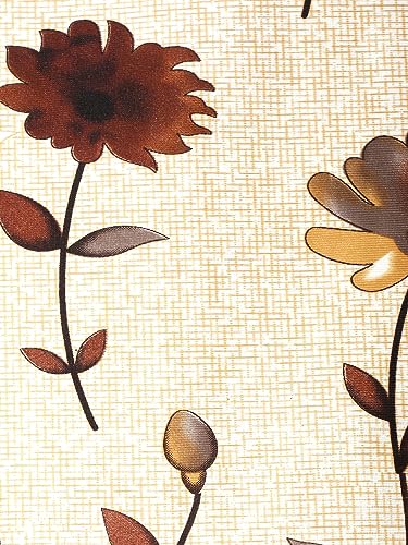 Image of Home Sizzler 1 Piece Digital Print Eyelet Polyester Door Curtains - 7 Feet, Brown
