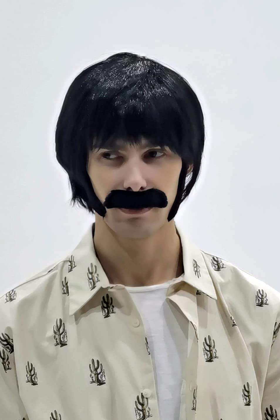 Peluca Y Bigote Negro De Carnaval – Disfraz De Caballero, Gangster O Jefe De La Droga Para Halloween Y Fiestas