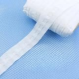 Ruban de rideau Anicy Ruban fronceur pour rideaux - 28 m x 2,5 cm - Blanc - Ruban de rideau universel à coudre - Ruban plissé pour crochets à rideaux - Accessoires pour décoration de chambre à coucher (1 rouleau)