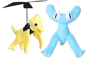 2PCS Rainbow Friends Pink Plush Chapter 2 of Cyan and Yellow Friends