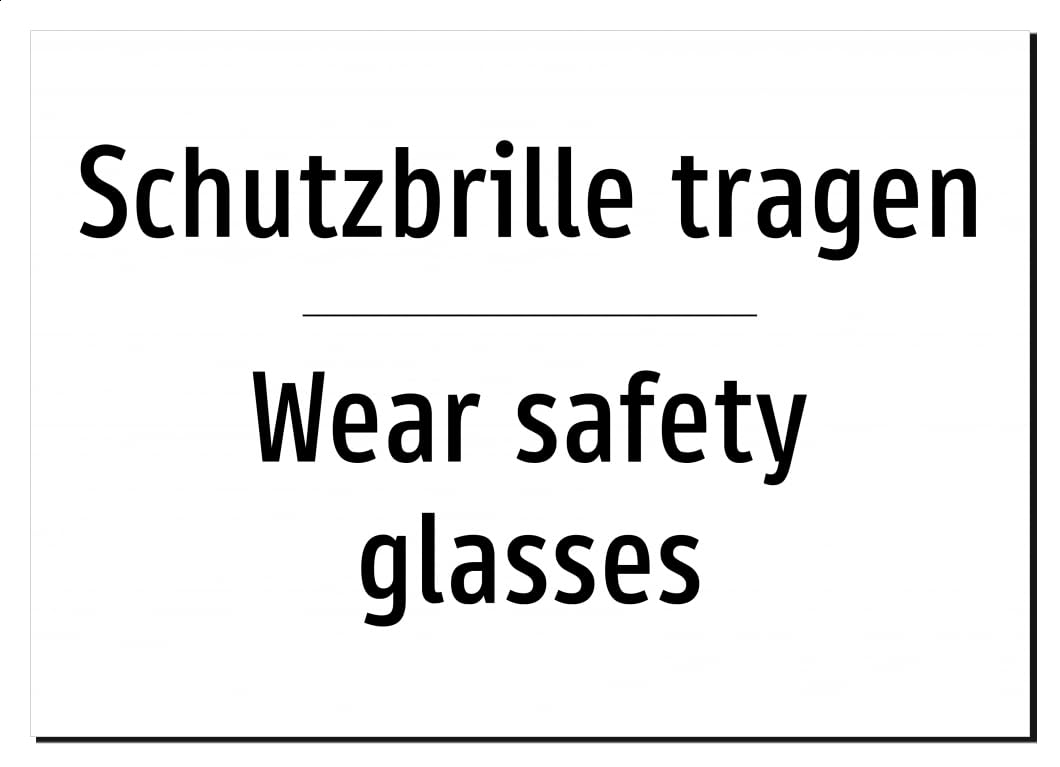 48456-DEEN-T-13 | Schutzbrille tragen Schild/Aufkleber | Deutsch