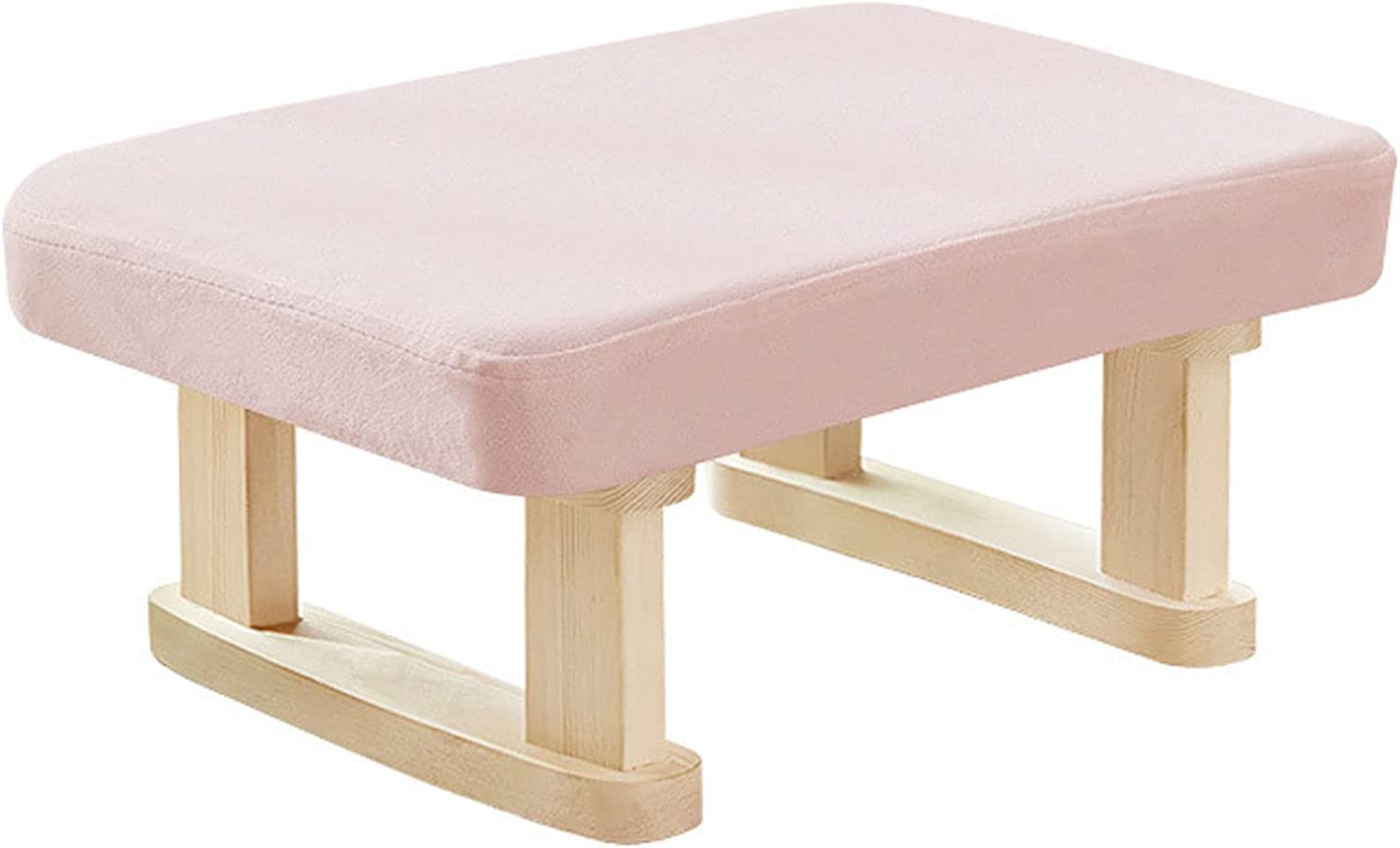 Repose-pieds carré rose en flanelle de 15,7 x 10,4 pouces pour canapé