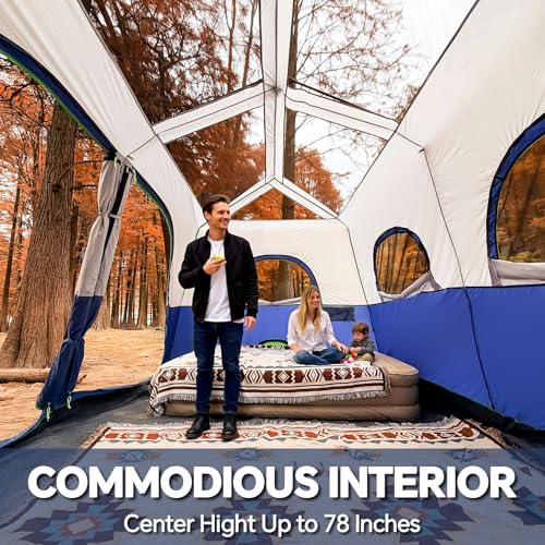 PEAK OUTDOORS 8 Person Pop Up Tent