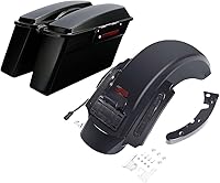 Vista 20 de TCMT Alforjas duras + guardabarros trasero LED para Harley Touring Road King Electra Glide Street Glide Road Glide Ultra Classic 2009-2013