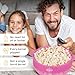 POPCO Hotpop Silicone Popcorn Popper - Large Microwave Corn Popper with Handles - Dishwasher Safe Silicone Popcorn Bowl - Ideal for Quick Snacks - Transparent Pink