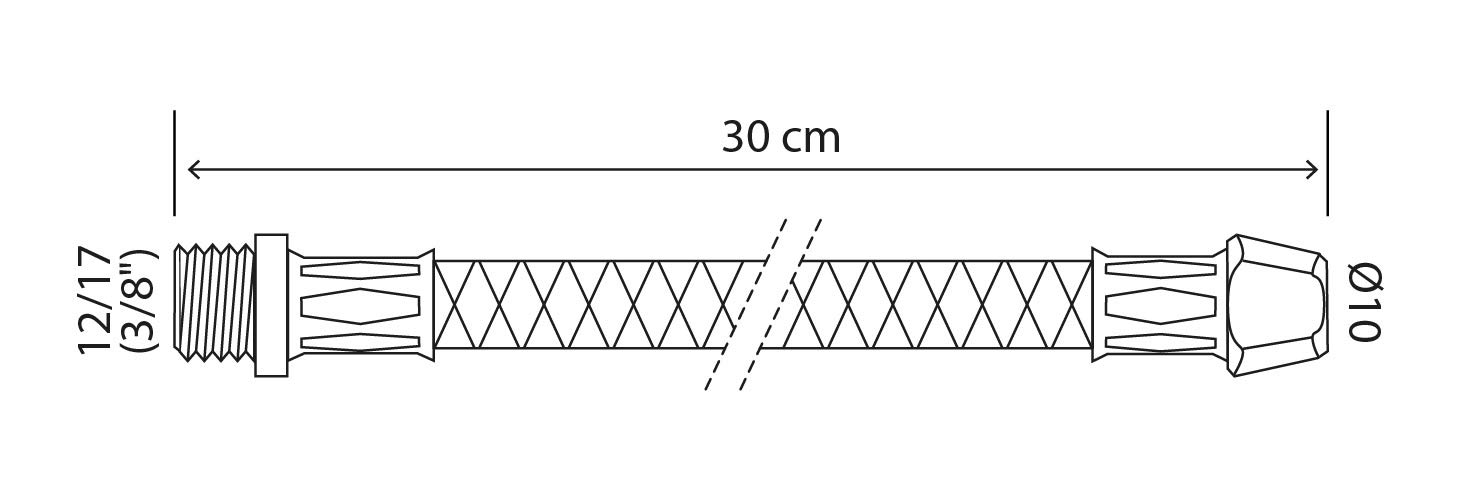 tuinslang anti-knik 15 meter 1/2 inch grijs met blauw