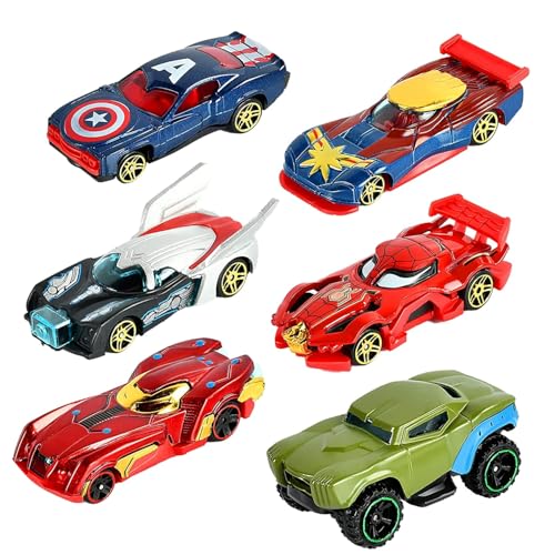 Mini Jouet de Voiture, 6 Pièces Jouets Voiture Car, Mini véhicules, Petites Voitures Jouets, Voitures Miniatures en Métal, Jouets Mini Car pour Cadeau...