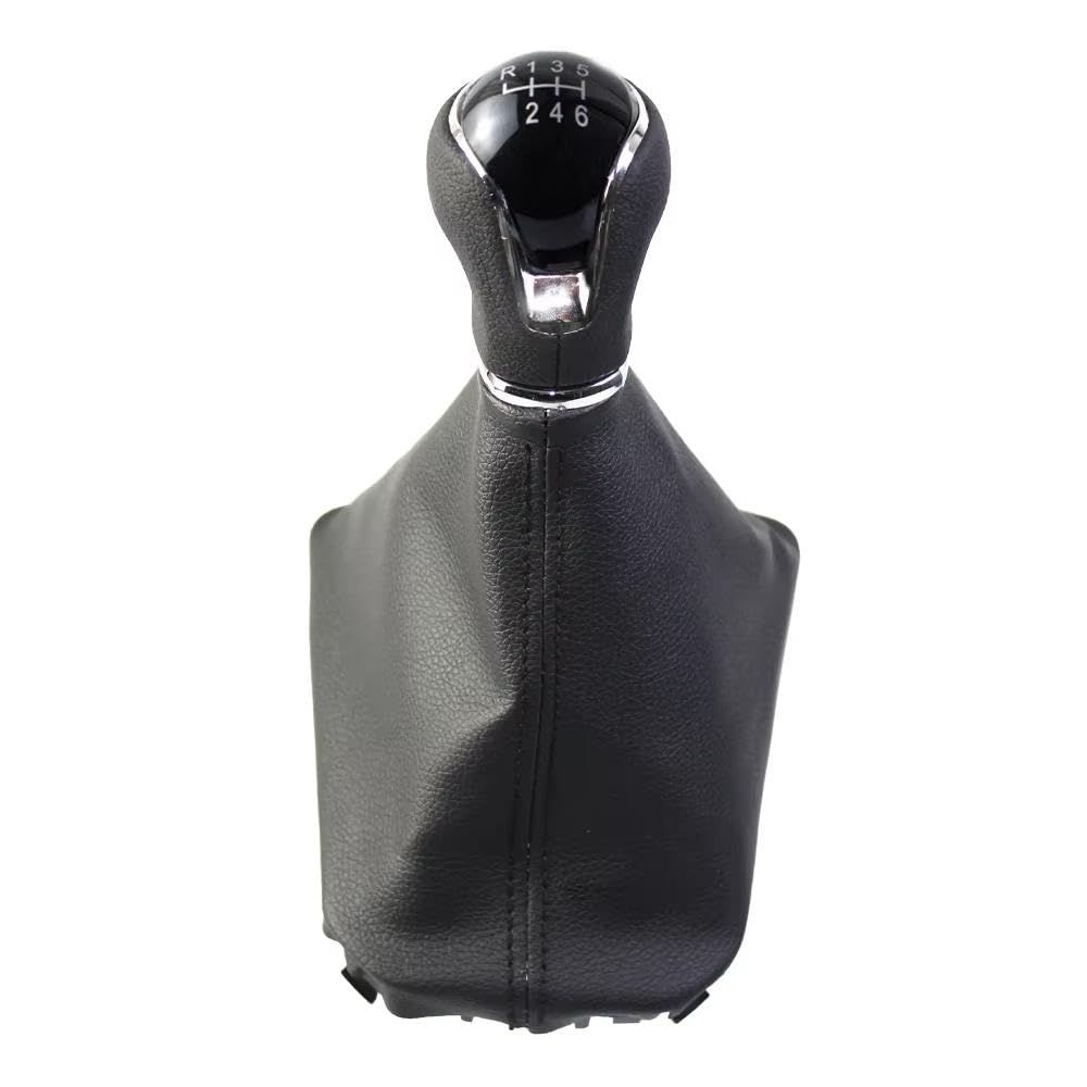Ydxherta 6 Speed 5 Gear Shift Knob With Leather Shifter Gaiter Boot Cover For Seat For Ibiza V 6F For Arona Kj 2017-2025 Lhd Auto Parts(6 Speed)
