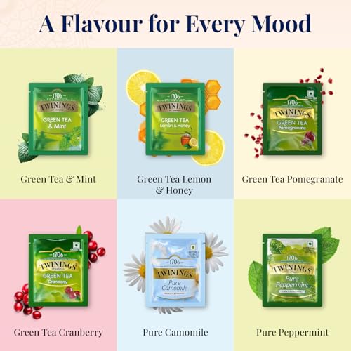 Image of Twinings Assorted Teabags - The Royal British Garden Collection Gift Set, 36 Pcs, 6 Flavors Elegant Gift Box, Green Tea, Chamomile & More, Premium Green & Herbal Tea Variety Pack