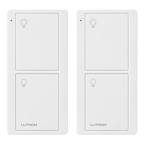 Miniatura 7 de Lutron Caseta Smart Lighting - Control remoto inteligente Pico de 2 botones, para control de iluminación inalámbrico, funciona con Alexa, Apple