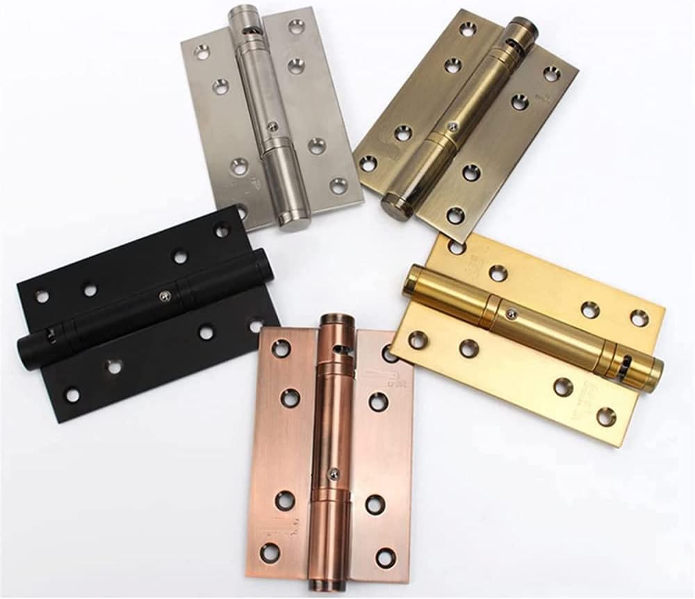 DIY Hardware Manufacturing Heavy Duty Automatic Self-Closing Spring Hinges Stainless Steel Door Hinges Hallway Boiler Apartment Entrance Hallway-Black