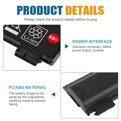 Image of ASUNCELL 48WH Battery 68+ for ThinkPad T440 T450 T460 T460P T470P T550 T560 X240 X250 X260 X270 L450 L460 L470 P50S W550s 0C52861 0C52862 Series 45N1125 45N1126 45N1127 45N1128 45N1129