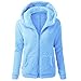 Wtouhe Polaire Veste Femme, Sweat à Capuche Chaud Laine Manche Longue Zippé Manteau Couleur Unie Sweat-Shirt Peluche Poche Hiver Mode Outercoat Tops