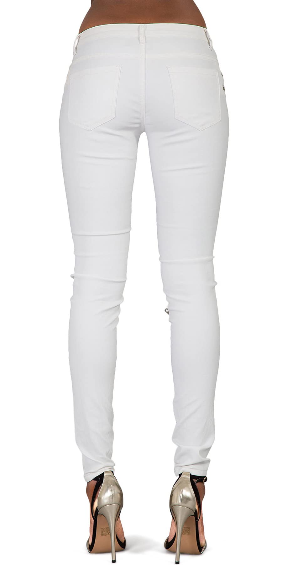 Pantaloni da Ciclismo da Donna in Pelle PU Slim Fit Elasticizzati Leggings