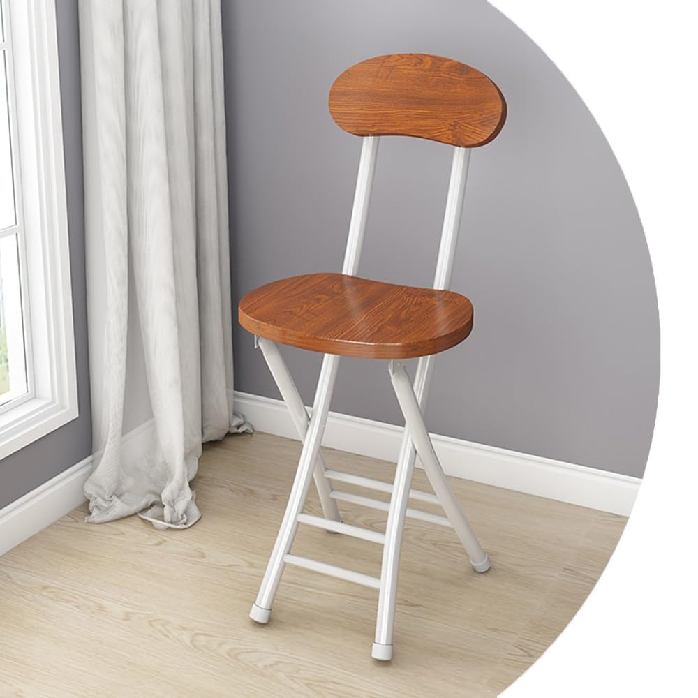 Tabourets de bar pliables en bois et chaises de cuisine rondes