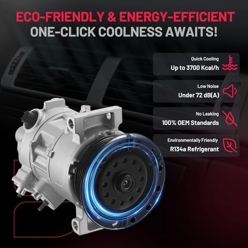 BDFHYK Air Conditioning A/C Compressor 98395 Compatible with Dodge Caliber 2007-2009, Caliber 2008, Compatible with Jeep Compass/Patriot 2007-2008, Replace# 5058228AE
