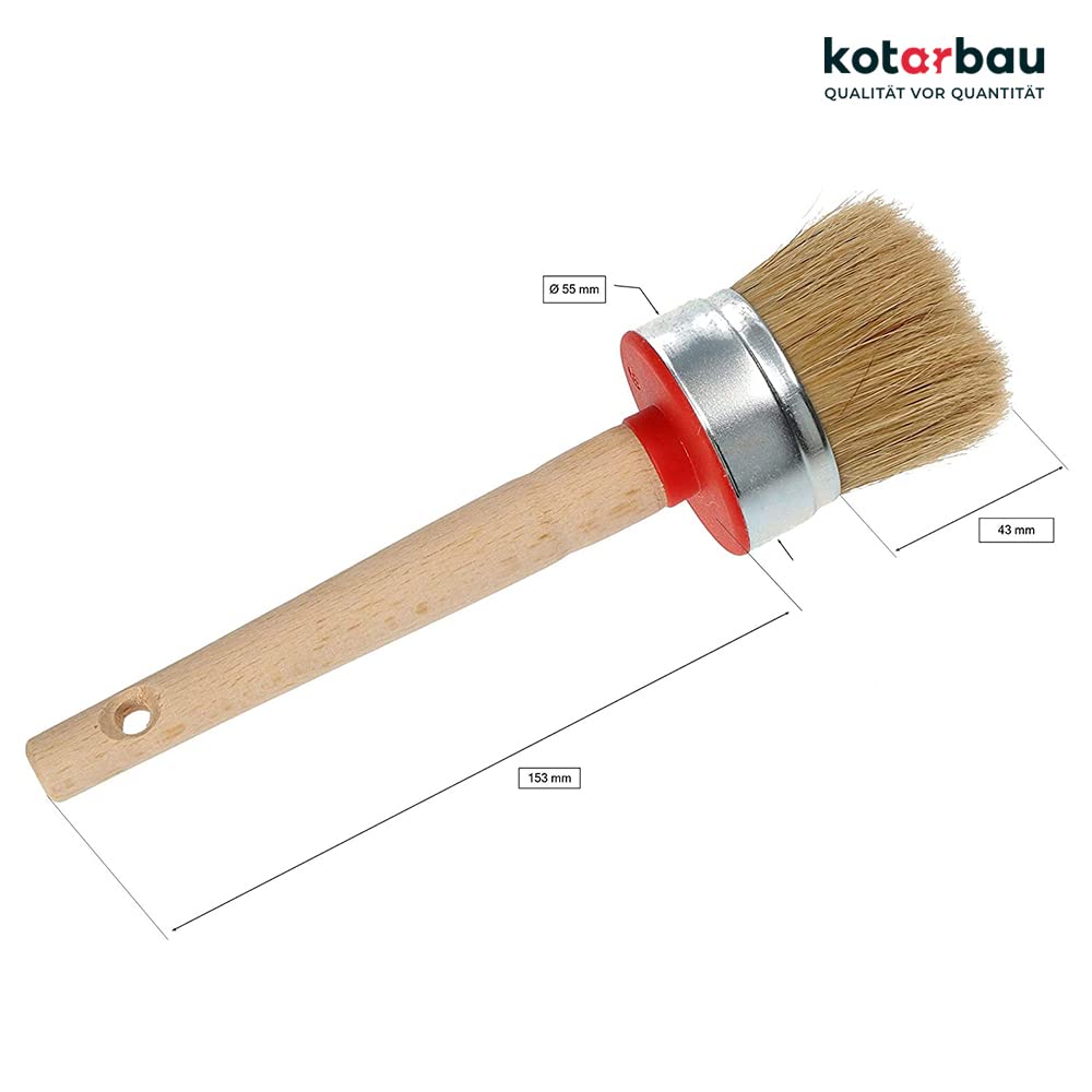 KOTARBAU® Set di 10 pennelli rotondi da 55 mm, per pittura e legno, per lavori di ristrutturazione