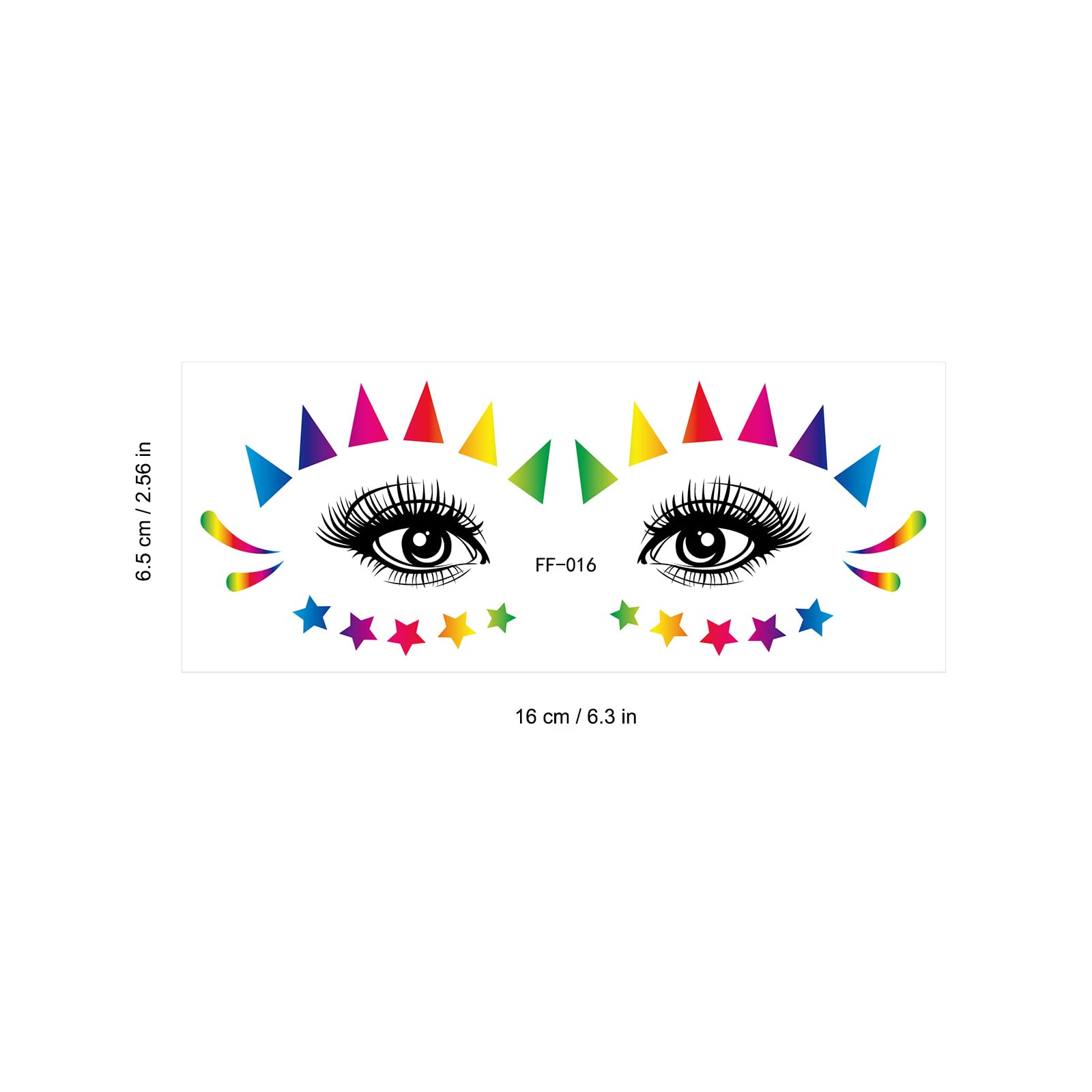 Nirbffo Rainbow Tattoo Pride Temporary Face Tattoos Lgbt Tattoo Sticker Waterproof Rainbow Flag Sticker Party for Women Men Pride Pack of 10 - Image 3