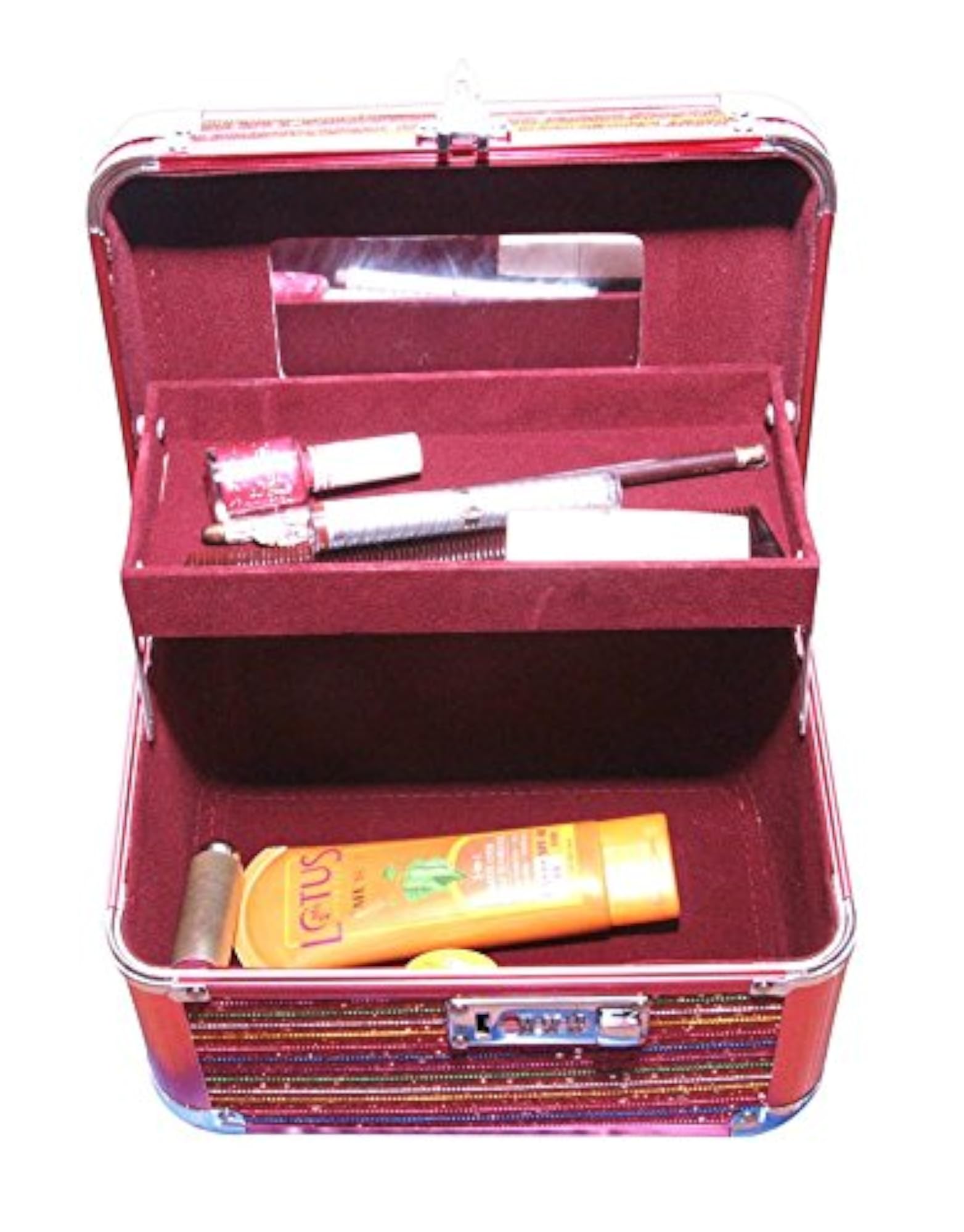 Red Vanity Case, Stylish Storage Solution