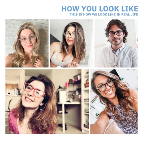 Óculos de leitura pacote com 2 óculos de leitura com bloqueio de luz azul para computador, óculos ul