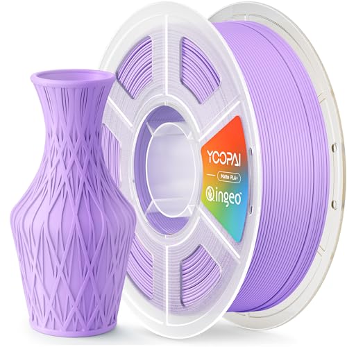 Image of PLA+ Matte Filament 1.75mm, Soft Matte Finish, Reduced Layer Lines, 1KG (2.2lbs) 3D Printer PLA Filament, Dimensional Accuracy + /- 0.02 mm, Lilac Purple