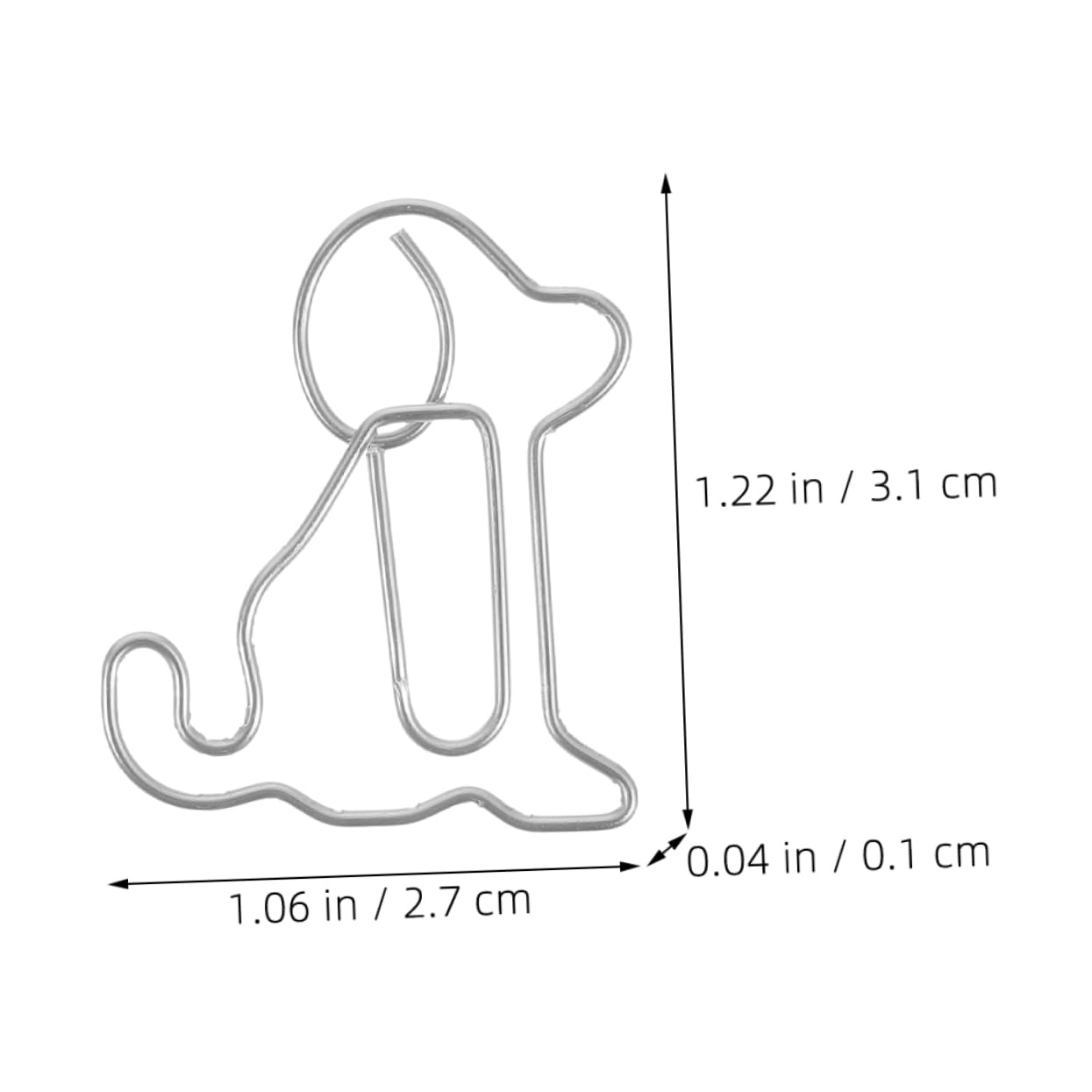 Zerodeko 5 Set Di Piccole Graffette in Metallo Per Ufficio Clip A Forma Di Cane Fermagli Per Documenti Graffette Creative 100 Pezzi*5