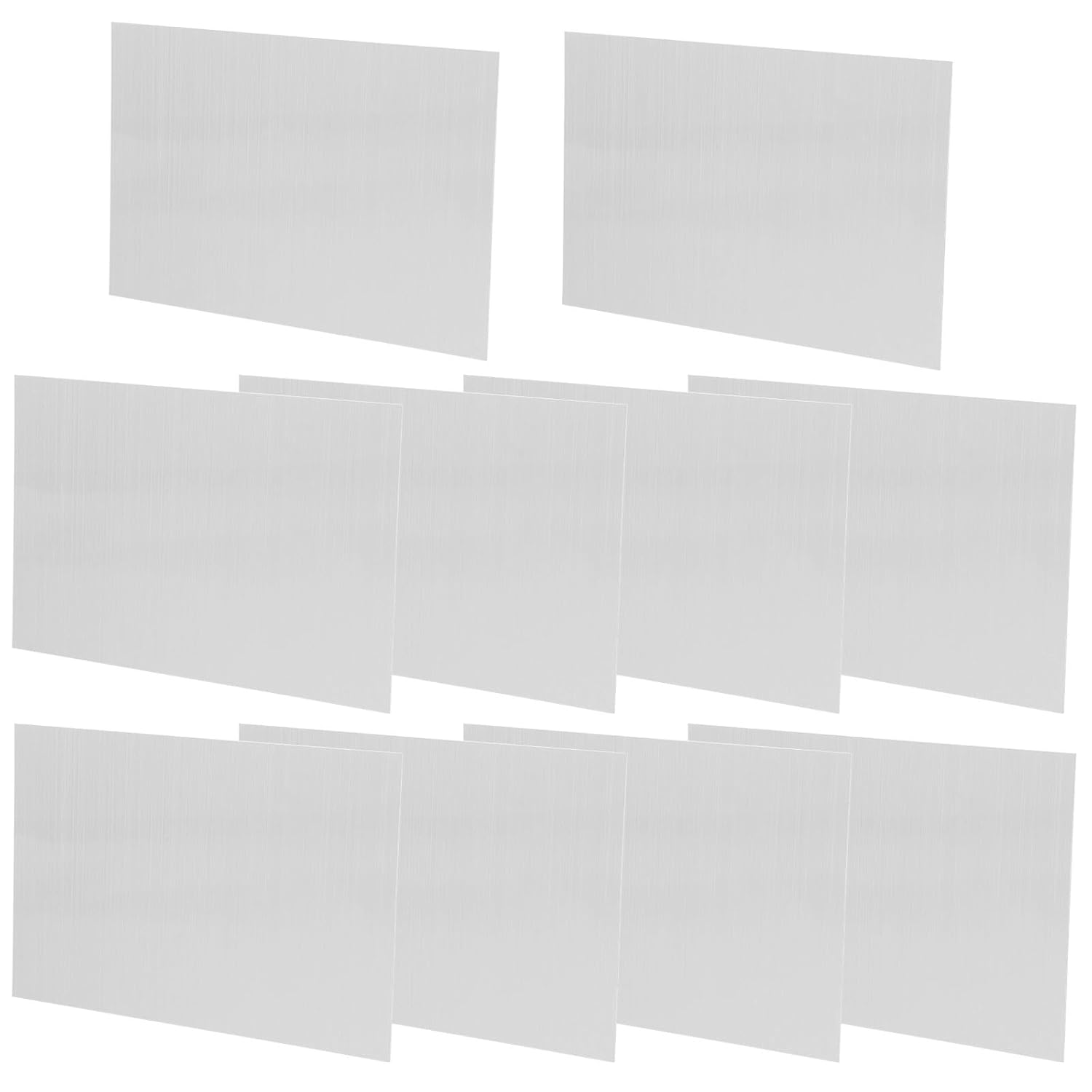 Pack of 10 Sublimation Aluminium Plates Robust Blank Metal Boards for Heat Transfer Durable Brushed Surface Versatile Use for DIY Signs