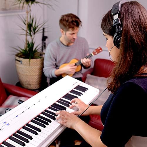 Alesis Recital White  88-klawiszowe pianino elektryczne / keyboard z półważoną klawiaturą, zasilaczem, wbudowanymi głośnikami i 5 brzmieniami premium
