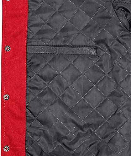 Image of Varsity Jacket Baseball Letterman Jacket- Wool and Leather Premium Quality Unisex Basketball Jacket