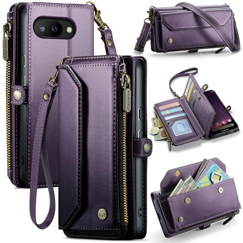 Housse portefeuille Google Pixel 9A en cuir avec finition magnétique premium