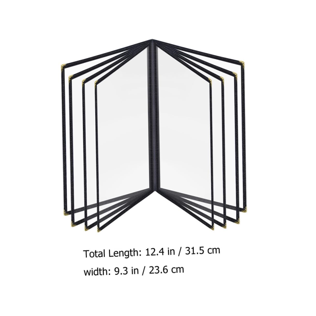 COSMEVIVI PVC Menu Folder A4 Restaurant Menu Cover Leatherette Metal Corners Perfect for Hotels