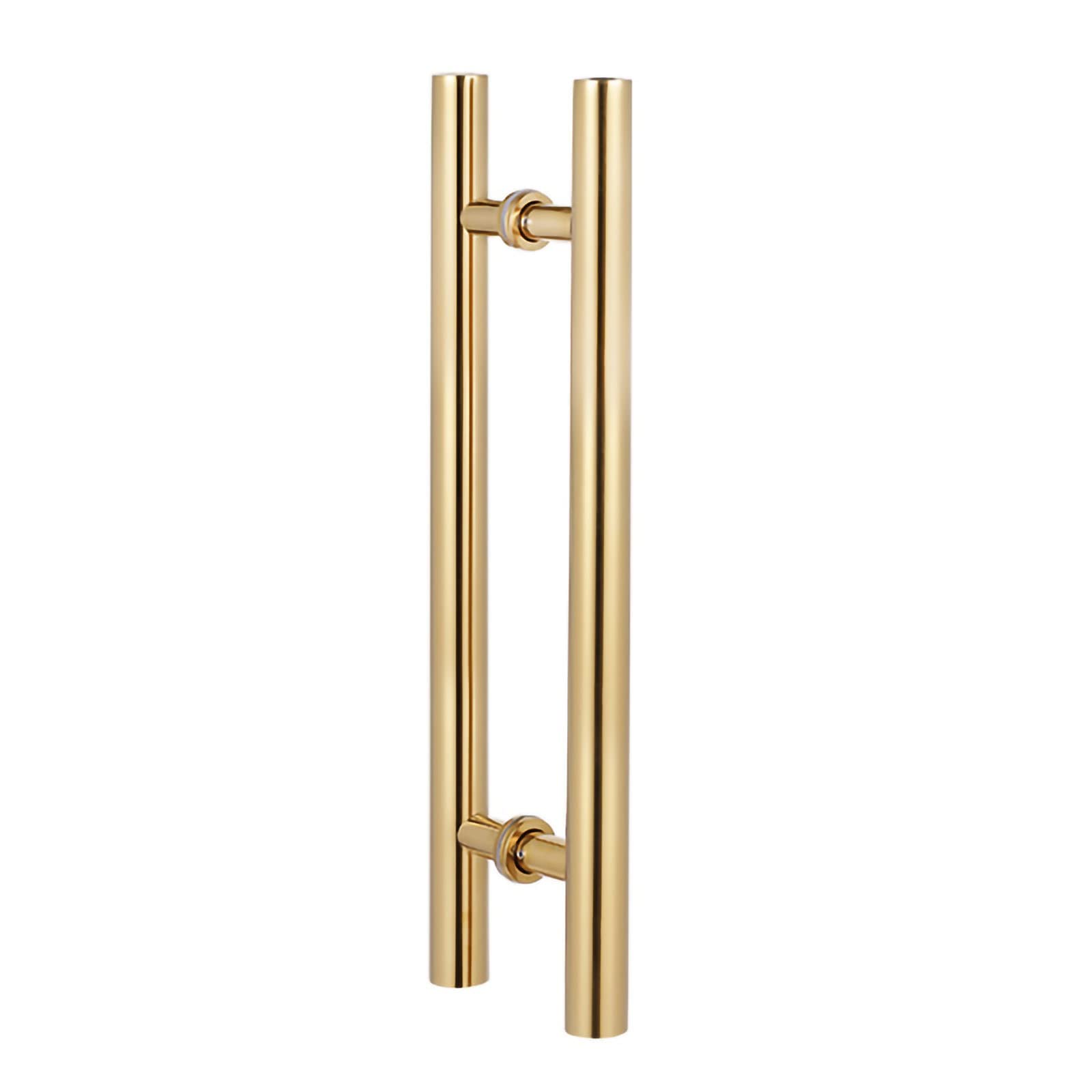 Poignée de porte ronde en acier inoxydable avec raccords de fixation pour entrée