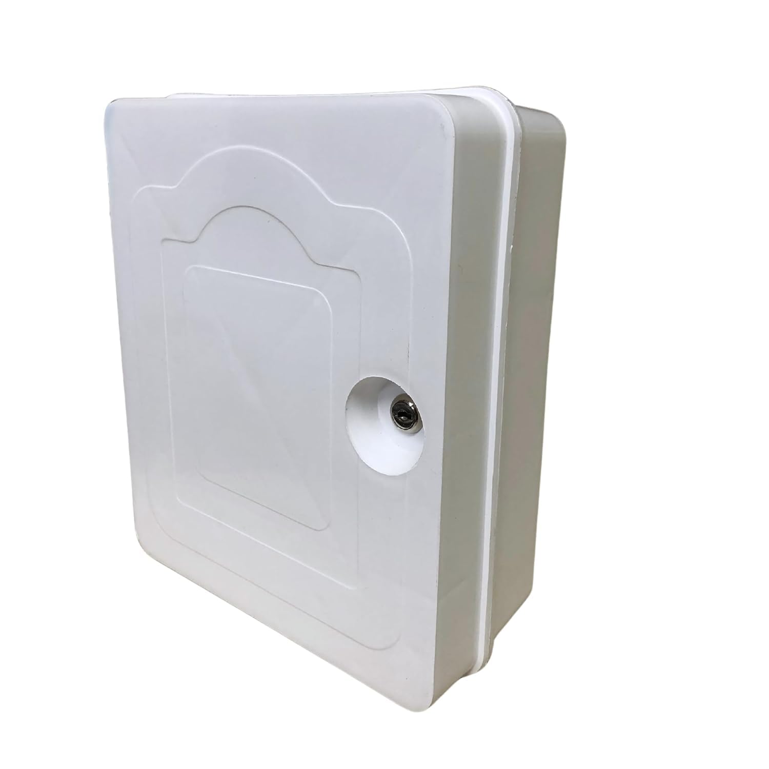 STS Outdoor PVC Box for POE Switch/DVR/SMPS/Splicing Fiber/Virgin White with 3 Plug Power Extension with Key Lock and Rubber Enclosure for Water proofing IP66 ' (12X10.5X5 INCH)