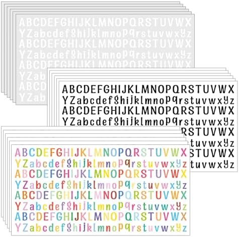 Adesivi Lettere E Numeri Glitter Oro - 640 Pezzi, 8 Fogli Vinile Autoadesivo, Per Decorazioni Regalo