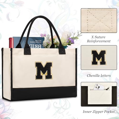 Bolso tipo tote personalizado con inicial miniatura 3